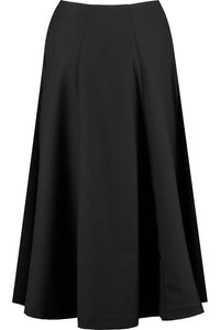 Black midi skirt organic wool