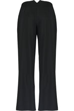 Load image into Gallery viewer, Black-wide-leg-trousers-sailor-style-back