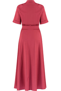 Red-wrap-maxi-dress-back