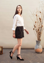 Load image into Gallery viewer, Organic cotton black sailor shorts