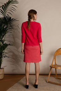 Organic Cotton Red Magenta Jersey Dress I'mdividual